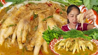 ขนมจีนน้ำยาป่า ขาไก่ใหญ่ๆ