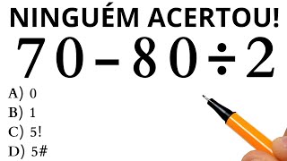 MATEMÁTICA BÁSICA - QUANTO VALE A EXPRESSÃO❓