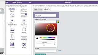 Tutorial of an App with two screens and two buttons APP LAB Code.org