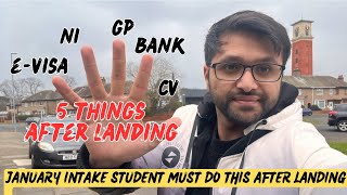 Alert✅ | January intake students must apply e-visa | 5 things to do after landing UK | NI, GP, Bank