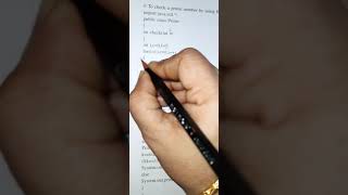 Java programming to check prime number using function method