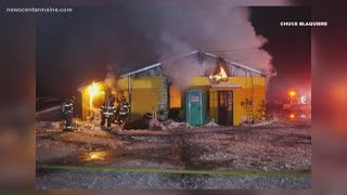 Auto repair shop fire in Mechanic Falls