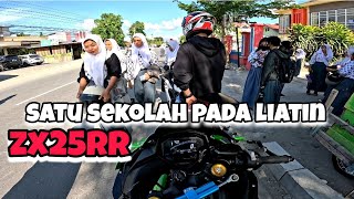 REACTION ZX MASUK SEKOLAH JADI PUSAT PERHATIAN DEDE GEMES || Indonesia Motovlog (88)