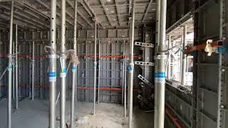 Formwork Construction - Aluminum Formwork Installation (Support Columns)