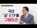 앞으로 중국 금 etf에 투자하세요 f.김영익 서강대 경제대학원 교수 재테크 연구소 m lab