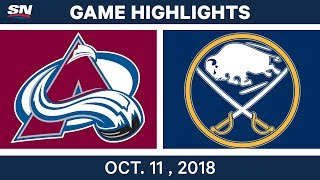 NHL Highlights | Avalanche vs. Sabres - Oct. 11, 2018