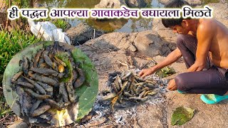 नदीवर गेलो आंघोळीला आणि मासे पकडून बनवली छान रेसिपी  #fish #fishing #marathi #village