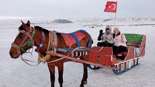 DOĞU EKSPRESİ İLE KARS ÇILDIR GÖLÜ |Donmuş gölde atlı kızağa bindik