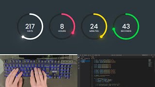 ASMR Programming - Countdown Timer in Vanilla Javascript | Html CSS - No Talking