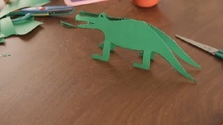 How to Make a Paper Crocodile : Paper Art Projects