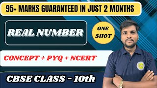 Math Chapter 1 Real Number | Oneshot |Concept+PYQ+NCERT Fully Covered | CBSE 10th Exam-2025 #cbse