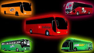 🚨🚍10 Minutes🚨🚍 Bus Horn Megamix ft. KFC Bus, YouTube Bus, Fanta Bus, Subway Bus, Sprite Bus and more