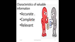 Information Characteristics of valuable information