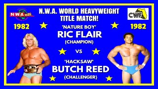 'Hacksaw' Butch Reed vs Ric Flair (Reed Pins Flair!) (1982) (RIP 'Hacksaw' Butch Reed) (CWF)