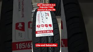 MRF 185/65R15 ZLX TUBLESS TYRE LONG LIFE\u0026COMFART #mrf #zlx  #ertiga  #cartyres #tubless #automobile