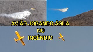 AVIÃO APAGANDO INCÊNDIO NA  CHAPADA DIAMANTINA #SERTÃO #BAIANO..#BOMBEIROS