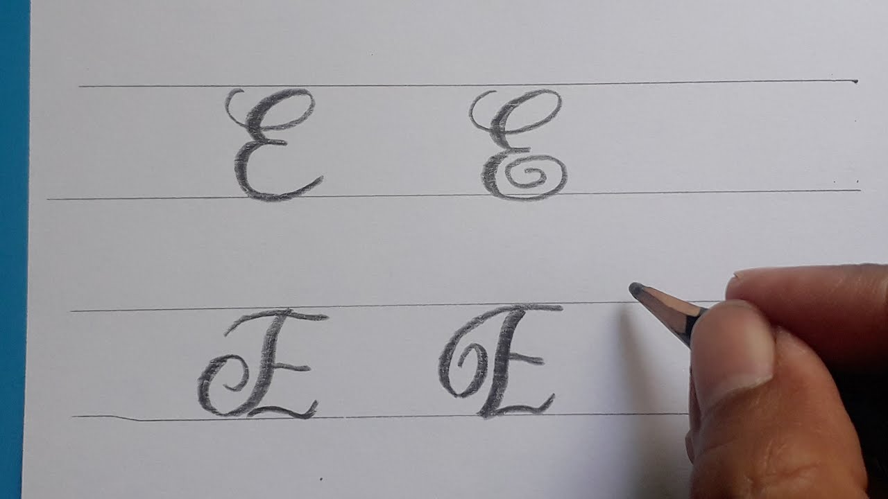 Cursive Letter E