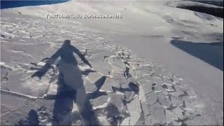 Snowboarder Catches Avalanche on Camera