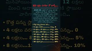 12లక్షలు వరకూ నో టాక్స్... good news... టాక్స్ calculations financial Lessons