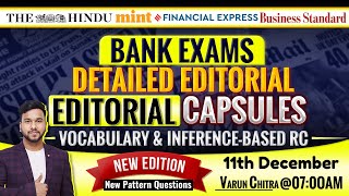 The Hindu Editorial Analysis | 11th December, 2024 | Inference-Based Question, Vocab | Varun Chitra