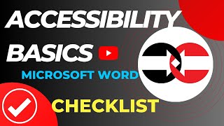 Accessibility Basics: Checklist