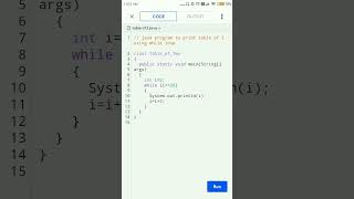 java program to print table of 2 using while loop. #shorts #shortsvideo