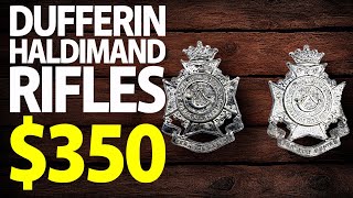 $350 | Canadian Militia Dufferin \u0026 Haldimand Rifles Collar Badge | Military Antiques Toronto