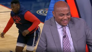 Charles Barkley had a visceral reaction to seeing Zion Williamson.
