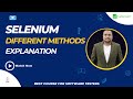 What are the Selenium Webdriver methods? Selenium testing full course