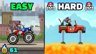 SKILLS REQUIRED 😎 7 EASY to HARD TASKS in HCR2 #61 😋 | Hill Climb Racing 2