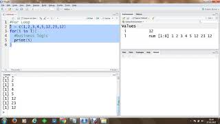 R Programming: For Loops in Rstudio