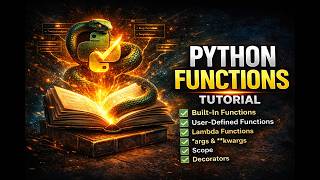 Python Functions Tutorial | Built-In, User-Defined, Lambda, Args, Kwargs, Scope, Decorators & More