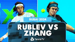 Andrey Rublev vs Zhizhen Zhang Match Highlights | Dubai 2024