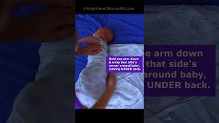 Swaddle a Newborn Baby: Tutorial in 50 Seconds #shorts