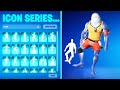 ALL FORTNITE ICON SERIES & NEW TIKTOK EMOTES (SAFETY FIRST STEVE!)