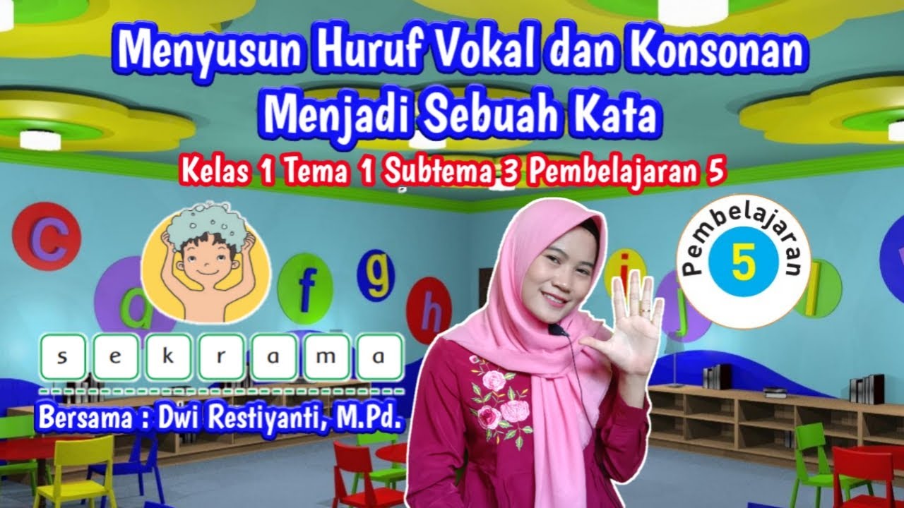 Kelas 1 Tema 1 Subtema 3 Pembelajaran 5 Menyusun Huruf Vokal Dan