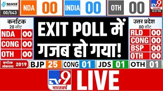 TV9 Exit Poll Live: एग्जिट पोल में पलट गई बाजी हो गया खेल! | Loksabha ELections 2024 | NDA | INDIA