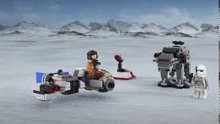 Ski Speeder vs. First Order Walker Microfighters - LEGO Star Wars - 75195 Product Animation