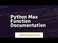 python max function documentation