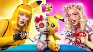 Transformasi Menakjubkan Cewek Bokek Menjadi Hello Kitty Kaya! Hello Kitty vs Pikachu!