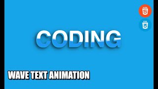 Wave Text Animation | CSS Tutorial