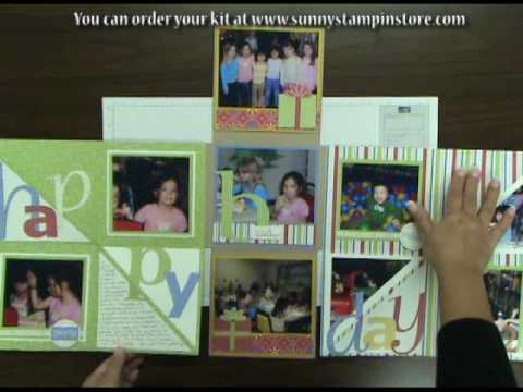 folding scrapbook instructions Folding mini scrapbook.
