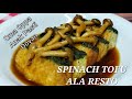 Tahu Bayam Saus Tiram | Ga Perlu Ke RESTO | Spinach Tofu With Shimeji Mushroom