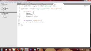 3 AngularJS : build angularjs application from scratch with php -- creating the login partial view