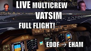 👨‍✈️✈️👨‍✈️ VATSIM: LIVE FULL FLIGHT! Frankfurt to Amsterdam! [P3D V4] [PMDG Boeing 747-400F V3]