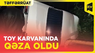 Sabirabadda toy karvanında qəza - Bir ailənin 3 üzvü xəsarət aldı