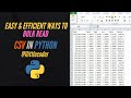 Bulk read multiple CSVs in Python - Pandas, Dask, File I/O, MMAP