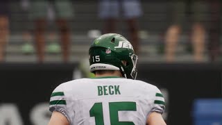 Carson beck makes debut jets rebuild