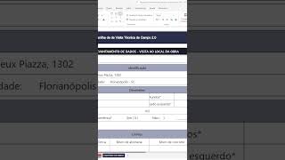 Facilite a VISITA TÉCNICA da obra nesta planilha