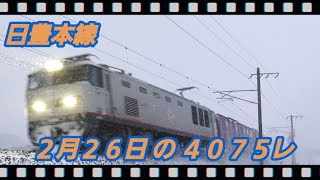 2/26 の 4075レ EF510-305                      朽網ー苅田 #日豊本線,#貨物,#4075レ,#ef510,